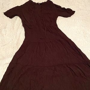 Black Sumer Weight Lined Prairie Style Dress
